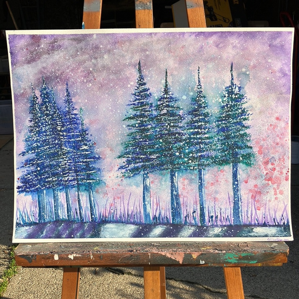“Ice Blue” / Watercolor on Paper / Original Art